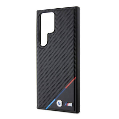 Galaxy S24 Ultra Case BMW Original Licensed Three Stripes PU Carbon Cover with M Logo with Magsafe Charging Feature - 4