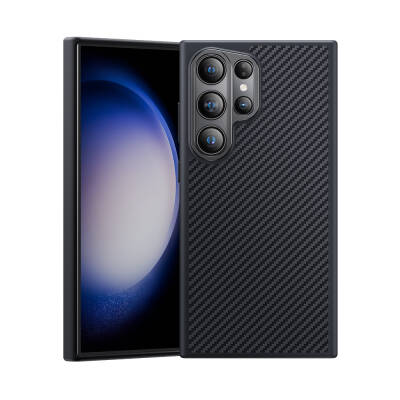 Galaxy S24 Ultra Case Carbon Fiber Benks Hybrid ArmorPro 600D Kevlar Cover with Magsafe Charging Feature - 1