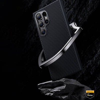 Galaxy S24 Ultra Case Carbon Fiber Benks Hybrid ArmorPro 600D Kevlar Cover with Magsafe Charging Feature - 10
