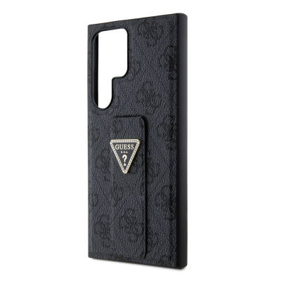 Galaxy S24 Ultra Case Guess Original Licensed 4G Patterned Triangle Logo Leather Cover with Stand - 12