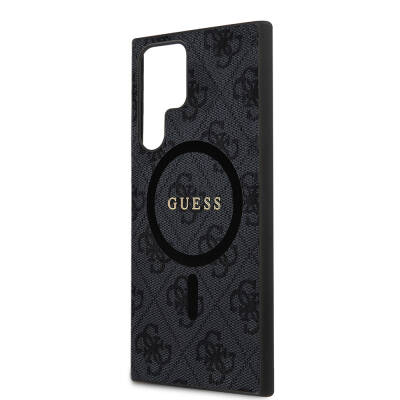 Galaxy S24 Ultra Case Guess Original Licensed Magsafe Charging Featured 4G Patterned Text Logo Cover - 6