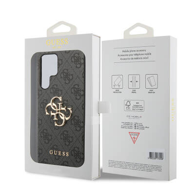 Galaxy S24 Ultra Case Guess Original Licensed PU Leather Text and 4G Metal Logo Patterned Cover - 8