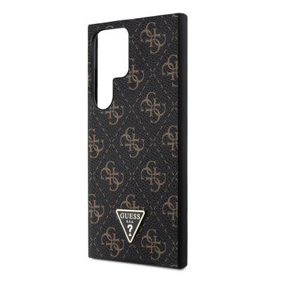Galaxy S24 Ultra Case Guess Original Licensed PU Triangle Logo 4G Patterned Cover - 13