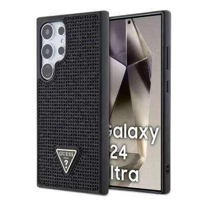 Galaxy S24 Ultra Case Guess Original Licensed Stone Back Cover with Triangle Logo - 1