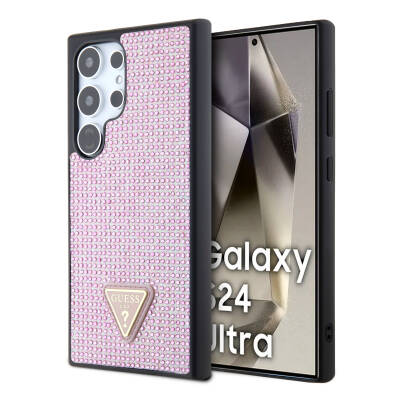 Galaxy S24 Ultra Case Guess Original Licensed Stone Back Cover with Triangle Logo - 17