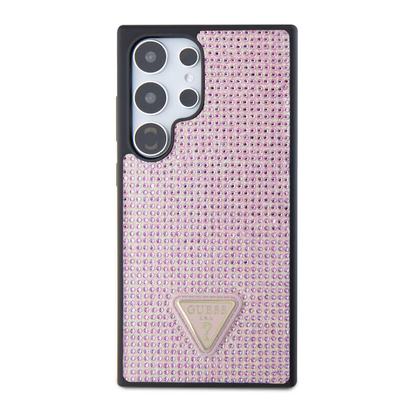 Galaxy S24 Ultra Case Guess Original Licensed Stone Back Cover with Triangle Logo - 24