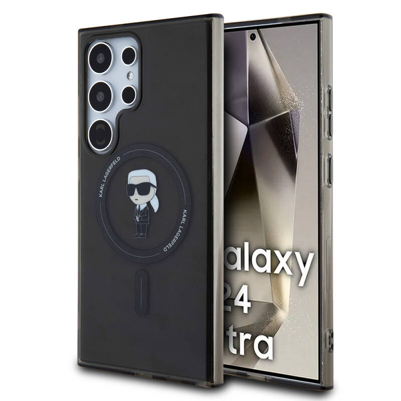 Galaxy S24 Ultra Case Karl Lagerfeld Original Licensed Karl Head IML Printed Cover with Magsafe Charging Feature - 1