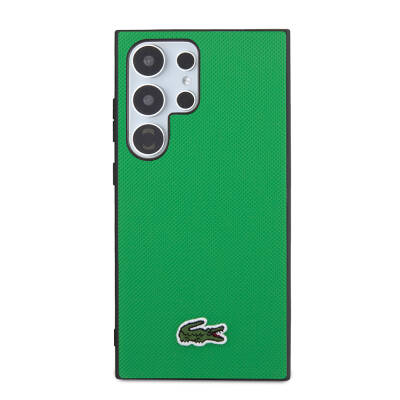 Galaxy S24 Ultra Case Lacoste Original Licensed PU Pique Pattern Back Cover with Iconic Crocodile Woven Logo - 12