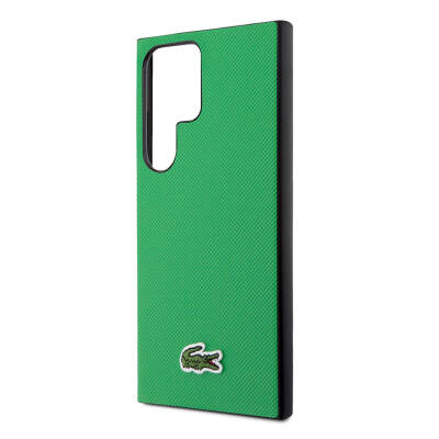 Galaxy S24 Ultra Case Lacoste Original Licensed PU Pique Pattern Back Cover with Iconic Crocodile Woven Logo - 15