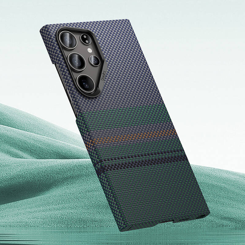 Galaxy S24 Ultra Case Magsafe Charging Feature Carbon Fiber Design Benks Aurora ArmorAir Kevlar Cover - 7