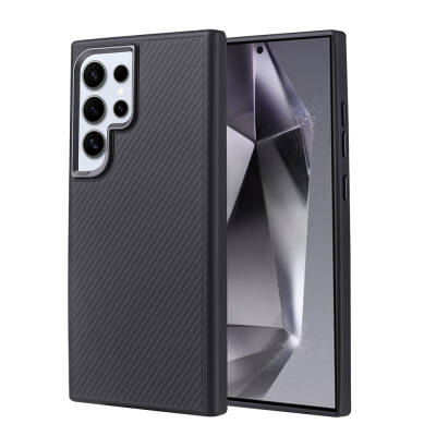 Galaxy S24 Ultra Case Magsafe Charging Feature Carbon Fiber Look Zore Troy Cover - 1