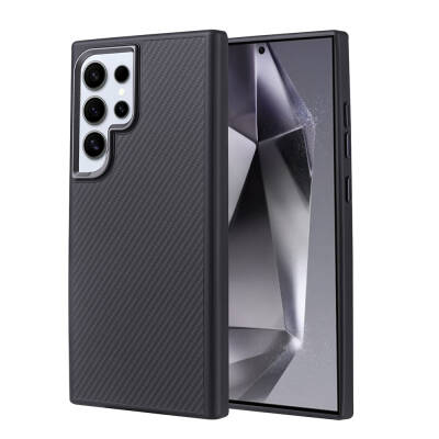 Galaxy S24 Ultra Case Magsafe Charging Feature Carbon Fiber Look Zore Troy Cover - 2