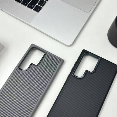 Galaxy S24 Ultra Case Magsafe Charging Feature Carbon Fiber Look Zore Troy Cover - 7