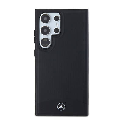 Galaxy S24 Ultra Case Mercedes Benz Original Licensed Leather Textured Plain Cover with Magsafe Charging Feature - 8