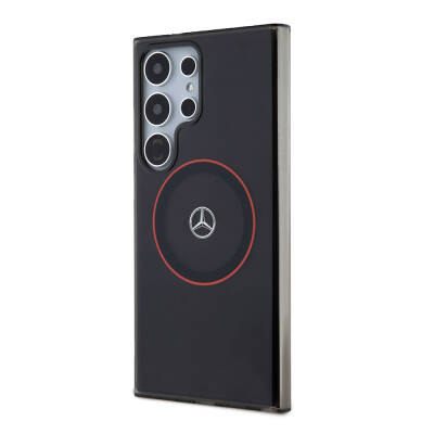 Galaxy S24 Ultra Case Mercedes Benz Original Licensed Red Ring Cover with Magsafe Charging Feature and IML Star Logo - 2