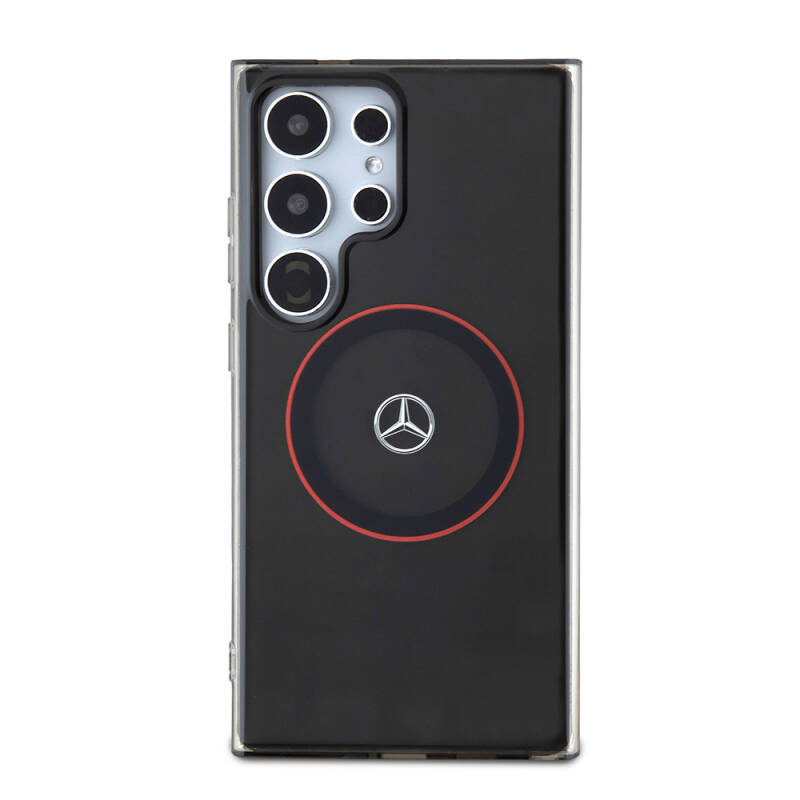 Galaxy S24 Ultra Case Mercedes Benz Original Licensed Red Ring Cover with Magsafe Charging Feature and IML Star Logo - 8