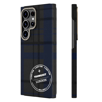 Galaxy S24 Ultra Case Plaid Patterned Youngkit Gezhi Series Cover - 12