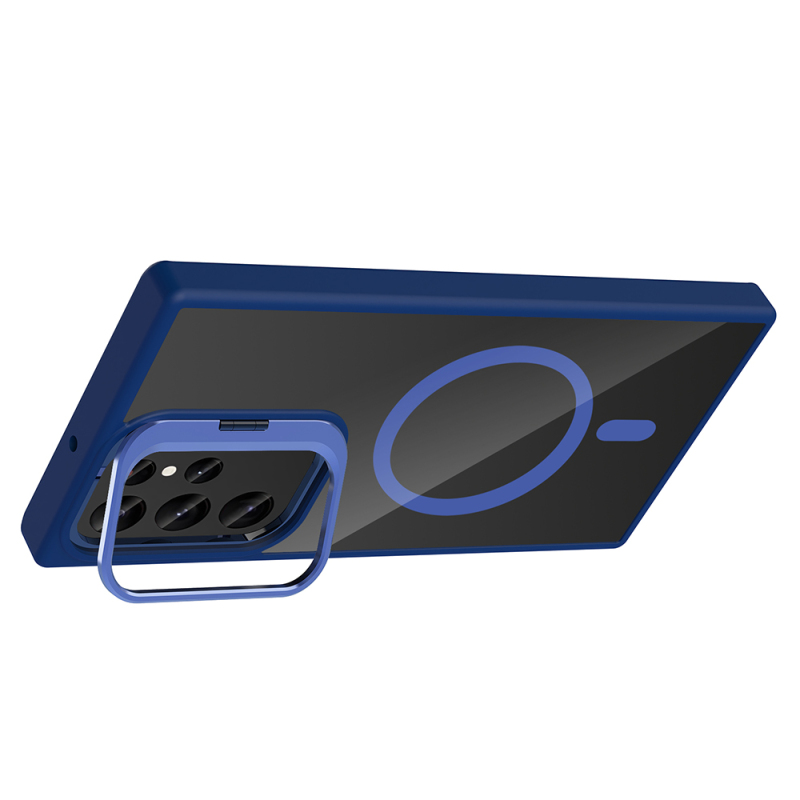 Galaxy S24 Ultra Case Stand Camera Lens Gift M-Safe Charging Feature Zore Etro Cover - 9