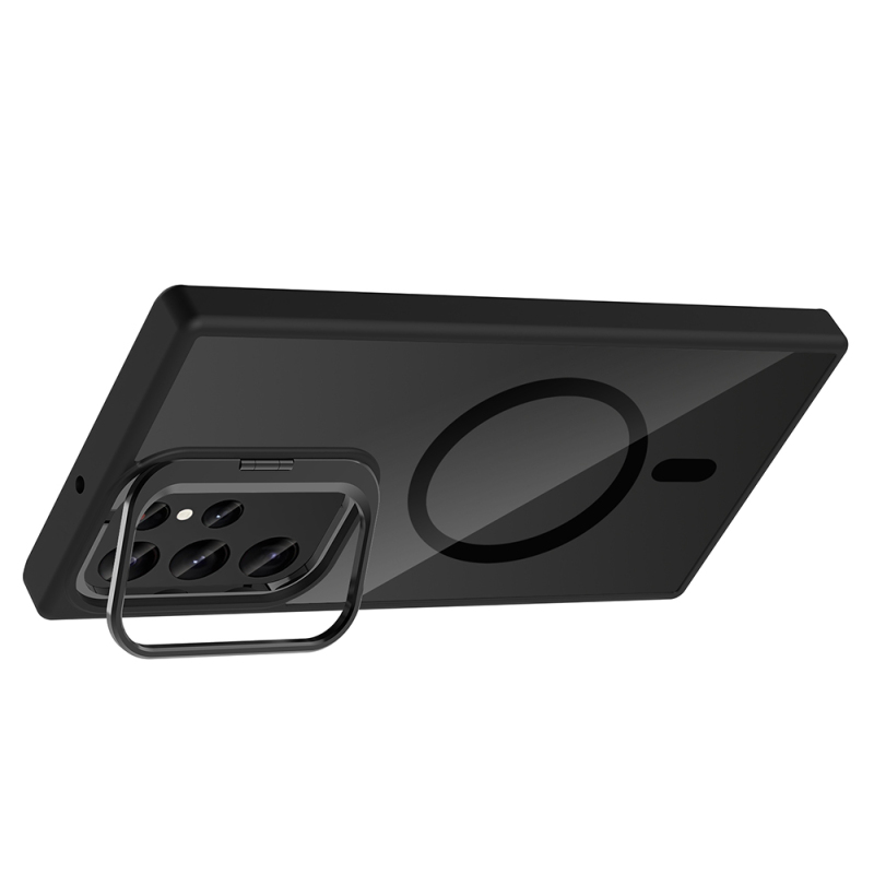 Galaxy S24 Ultra Case Stand Camera Lens Gift M-Safe Charging Feature Zore Etro Cover - 13
