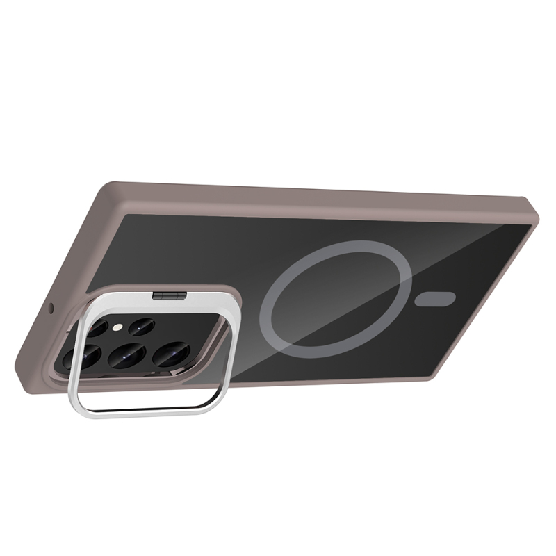 Galaxy S24 Ultra Case Stand Camera Lens Gift M-Safe Charging Feature Zore Etro Cover - 15