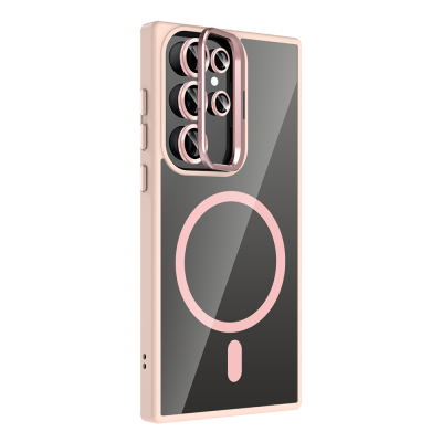 Galaxy S24 Ultra Case Stand Camera Lens Gift M-Safe Charging Feature Zore Etro Cover - 16