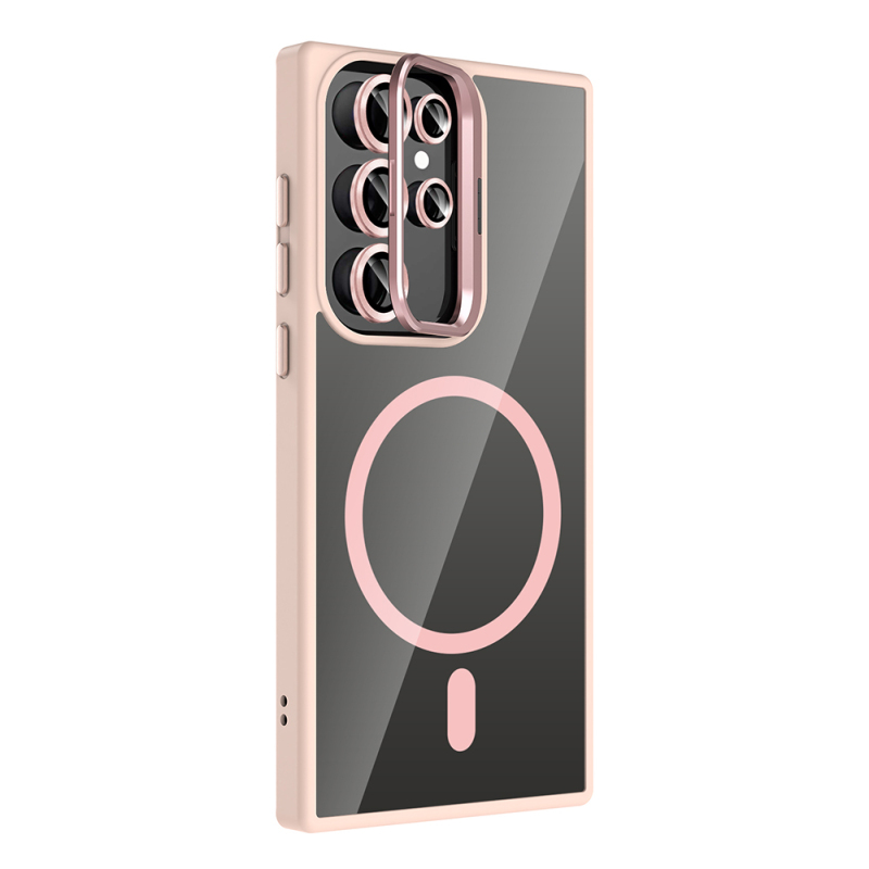 Galaxy S24 Ultra Case Stand Camera Lens Gift M-Safe Charging Feature Zore Etro Cover - 16