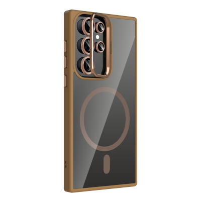 Galaxy S24 Ultra Case Stand Camera Lens Gift M-Safe Charging Feature Zore Etro Cover - 18