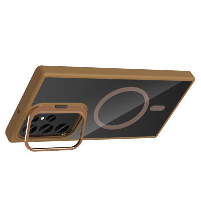 Galaxy S24 Ultra Case Stand Camera Lens Gift M-Safe Charging Feature Zore Etro Cover - 19