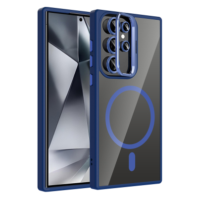 Galaxy S24 Ultra Case Stand Camera Lens Gift M-Safe Charging Feature Zore Etro Cover - 6
