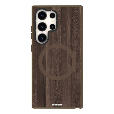 Galaxy S24 Ultra Case with Magsafe Charging Featured Yellowing Resistant Youngkit Wood Forest Series Cover - 8