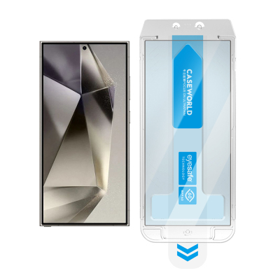 Galaxy S24 Ultra CaseWorld Applicator Series 2.5D Eyesafe Blue Light Technology 0.25mm Tempered Glass Screen Protector + Application Tool - 6