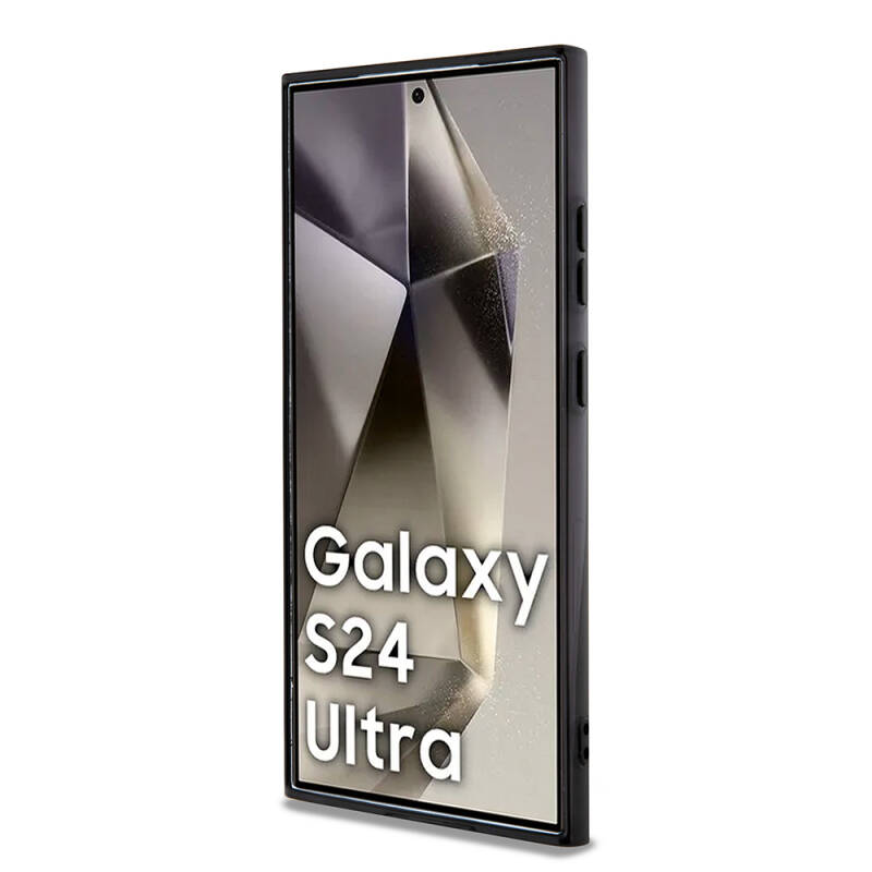 Galaxy S24 Ultra Kılıf AMG Orjinal Lisanslı Çift Katmanlı Büyük Logolu Dörtgen Şerit Desenli Kapak - 4