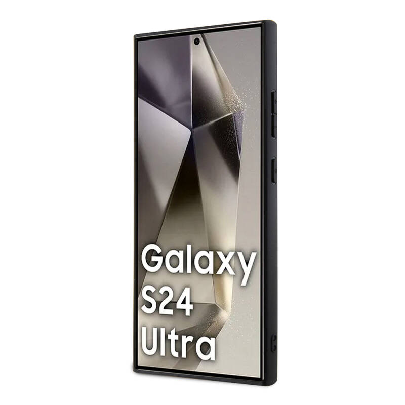 Galaxy S24 Ultra Kılıf Guess Orjinal Lisanslı PU Üçgen Logo 4G Desenli Kapak - 12