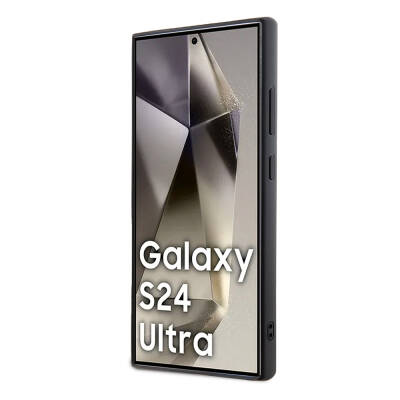 Galaxy S24 Ultra Kılıf Guess Orjinal Lisanslı Taşlı Arka Yüzey Üçgen Logolu Kapak - 4
