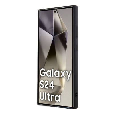 Galaxy S24 Ultra Kılıf Guess Orjinal Lisanslı Taşlı Arka Yüzey Üçgen Logolu Kapak - 12