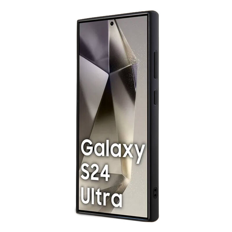 Galaxy S24 Ultra Kılıf Guess Orjinal Lisanslı Taşlı Arka Yüzey Üçgen Logolu Kapak - 20
