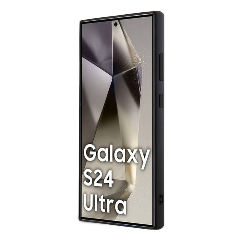 Galaxy S24 Ultra Kılıf Karl Lagerfeld Taşlı Metal Logo Orjinal Lisanslı Kapak - 4