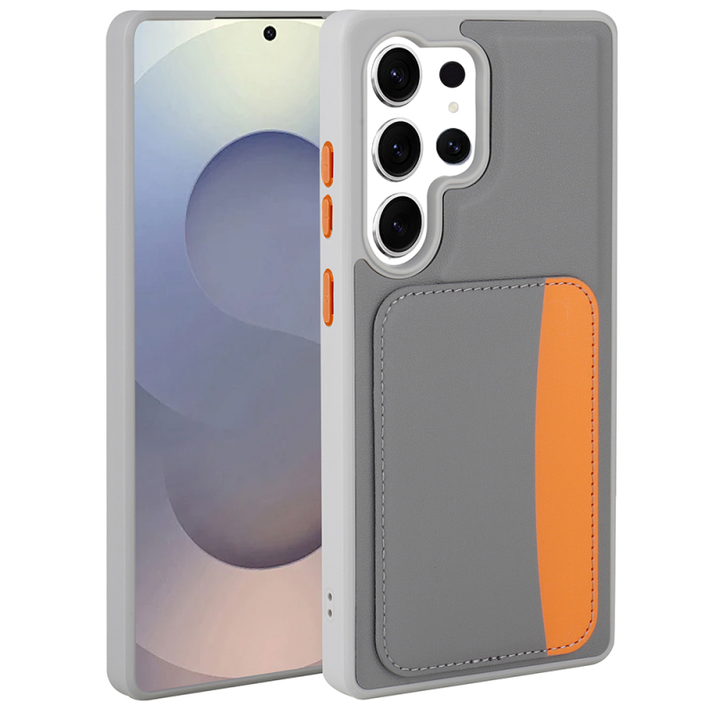 Galaxy S24 Ultra Kılıf Kartlıklı Zore X-Kart Silikon Kapak - 1