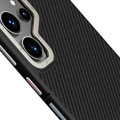 Galaxy S24 Ultra Kılıf M-safe Şarj Özellikli Aramid Fiber Tasarımlı Youngkit 600D Serisi Kapak - 2