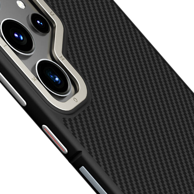 Galaxy S24 Ultra Kılıf M-safe Şarj Özellikli Aramid Fiber Tasarımlı Youngkit 600D Serisi Kapak - 2