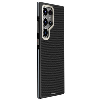 Galaxy S24 Ultra Kılıf M-safe Şarj Özellikli Aramid Fiber Tasarımlı Youngkit 600D Serisi Kapak - 3