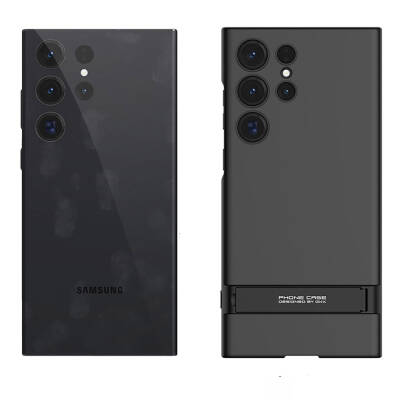 Galaxy S24 Ultra Kılıf Zore Kamera Korumalı Dikey Standlı Ays Kapak - 3