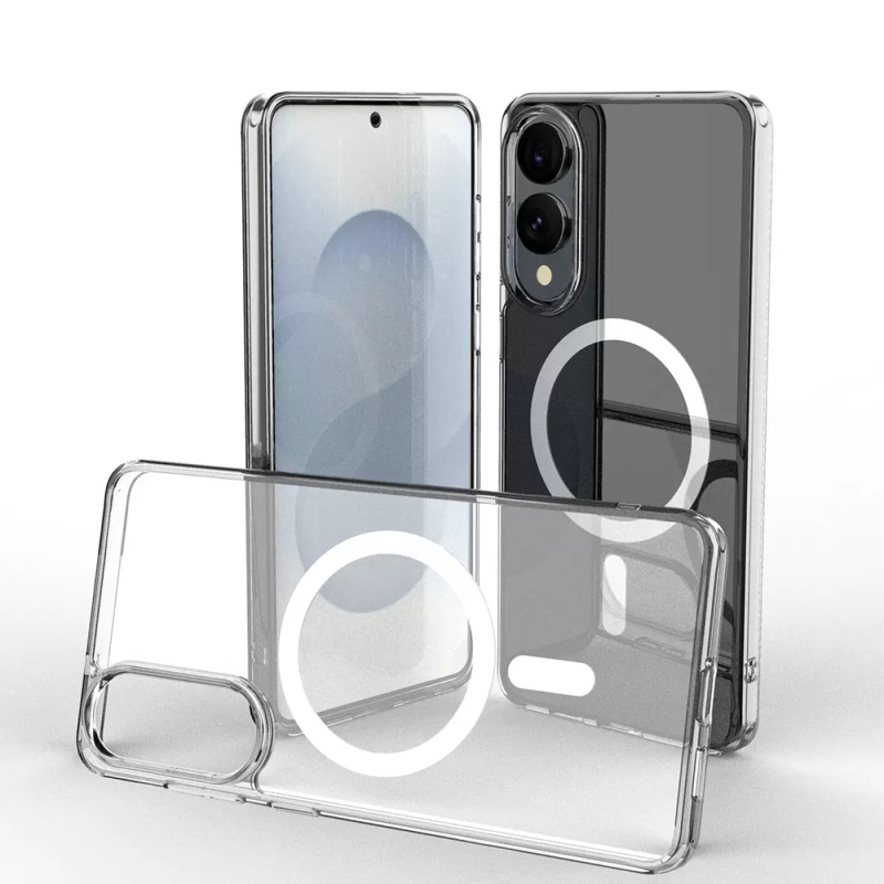 Galaxy S25 Edge Case Camera Protection M-safe Hard PC Zore Porto Cover - 5