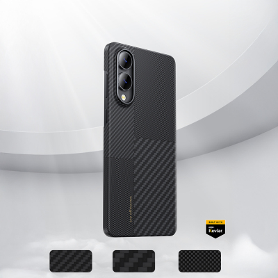 Galaxy S25 Edge Kılıf M-safe Şarj Özellikli Karbon Fiber Benks Montage ArmorAir Kevlar Kapak - 6