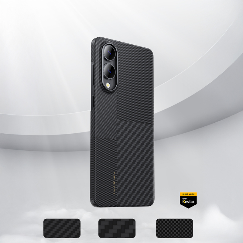 Galaxy S25 Edge Kılıf M-safe Şarj Özellikli Karbon Fiber Benks Montage ArmorAir Kevlar Kapak - 6