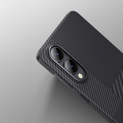 Galaxy S25 Edge Kılıf M-safe Şarj Özellikli Karbon Fiber Benks Montage ArmorAir Kevlar Kapak - 11