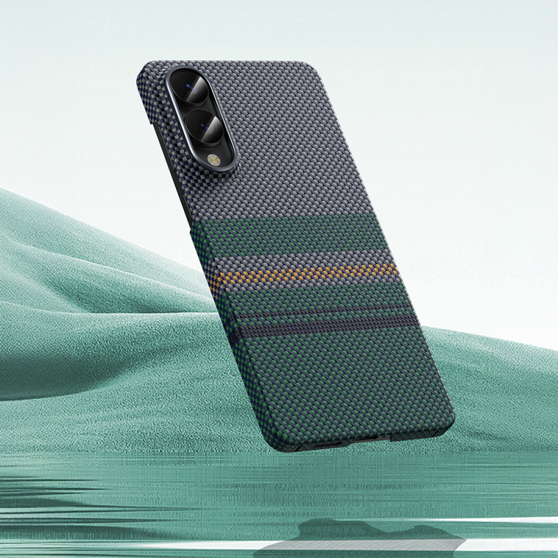 Galaxy S25 Edge Kılıf M-safe Şarj Özellikli Karbon Fiber Tasarımlı Benks Aurora ArmorAir Kevlar Kapak - 5
