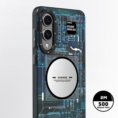 Galaxy S25 Edge Kılıf M-safe Şarj Özellikli Youngkit Technology Serisi Kapak - 5