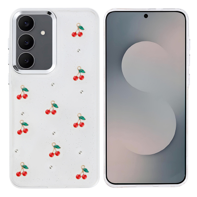 Galaxy S25 FE Case Airbag Design Glittery Transparent Zore Kutup Cover - 2