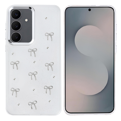 Galaxy S25 FE Case Airbag Design Glittery Transparent Zore Kutup Cover - 3